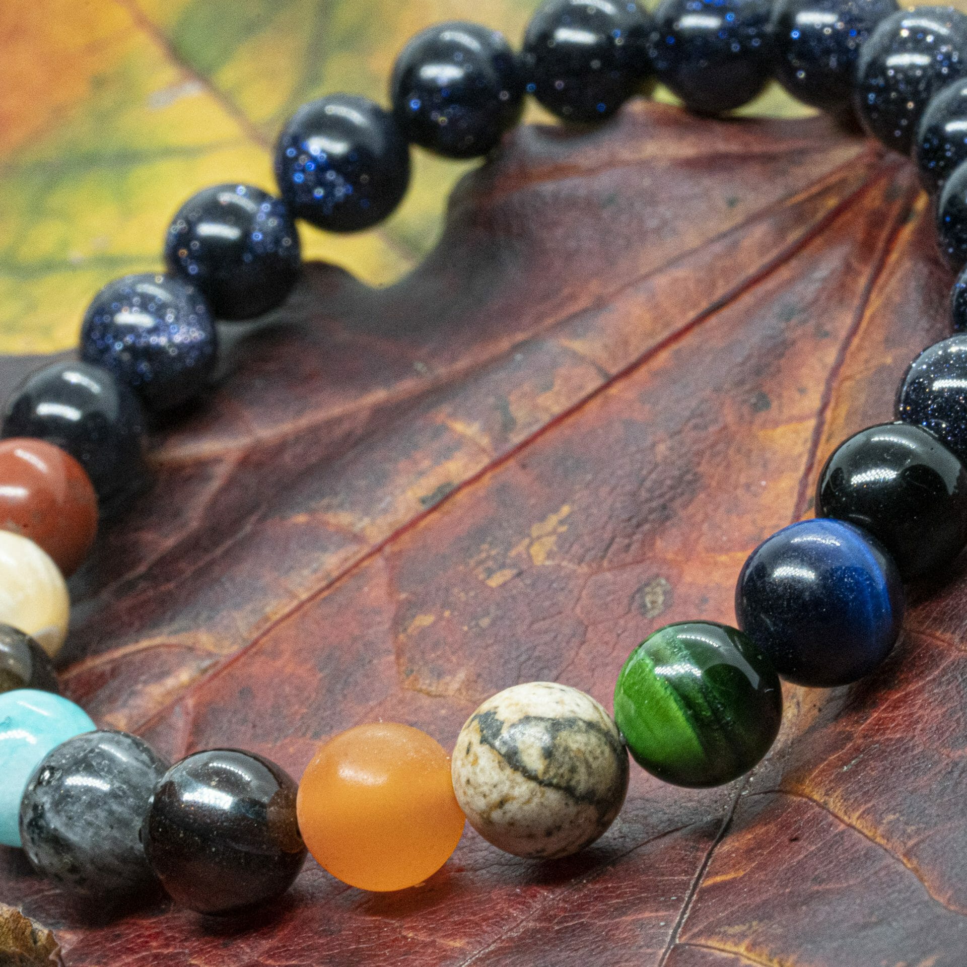 Zonnestelsel & Universum | Medium 8mm Edelsteen Kralenarmband