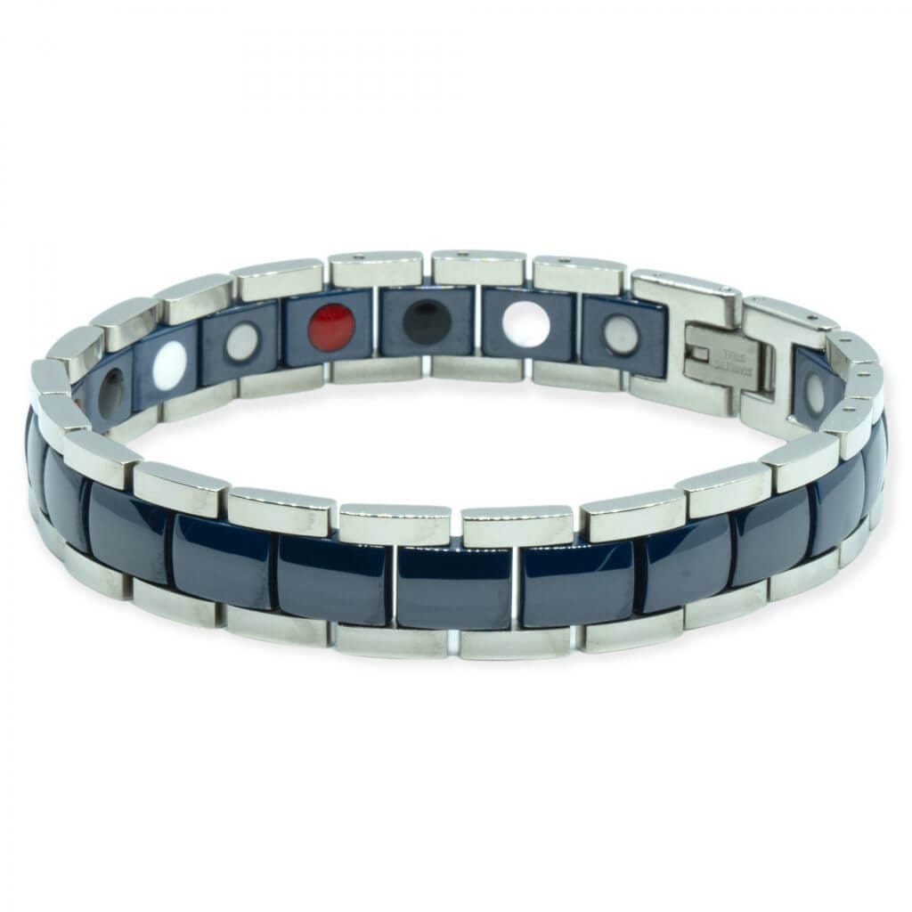 Magneet Armband – Zeeblauw Keramisch