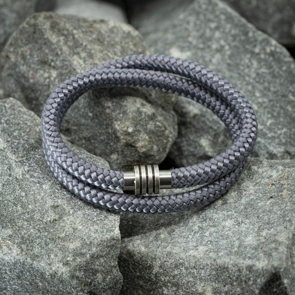 Rolo armband – Grijs touw