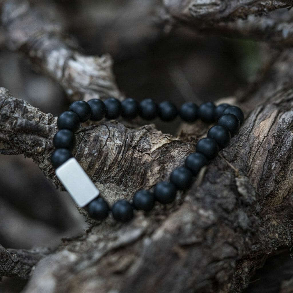 Natuurstenen Zwart Matte Onyx – Kralen armband